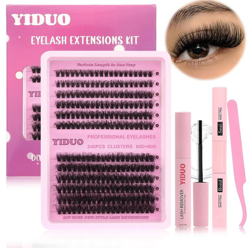 10-20Mm Mixed Individual Cosmetic False Lashes Clusters, 240Pcs/234Pcs/300Pcs/308Pcs Fluffy Curly Thick Fake Eyelashes, Lightweight Makeup Enhancement Lashes Clusters Kit, Lashes Strips Eyelashes Extension Clusters, Fall, Meatball in Makeup